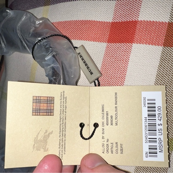 Burberry Nova Check Medium Tote Shoulder Handbag Canvas Leather Double Handle - Picture 6 of 6